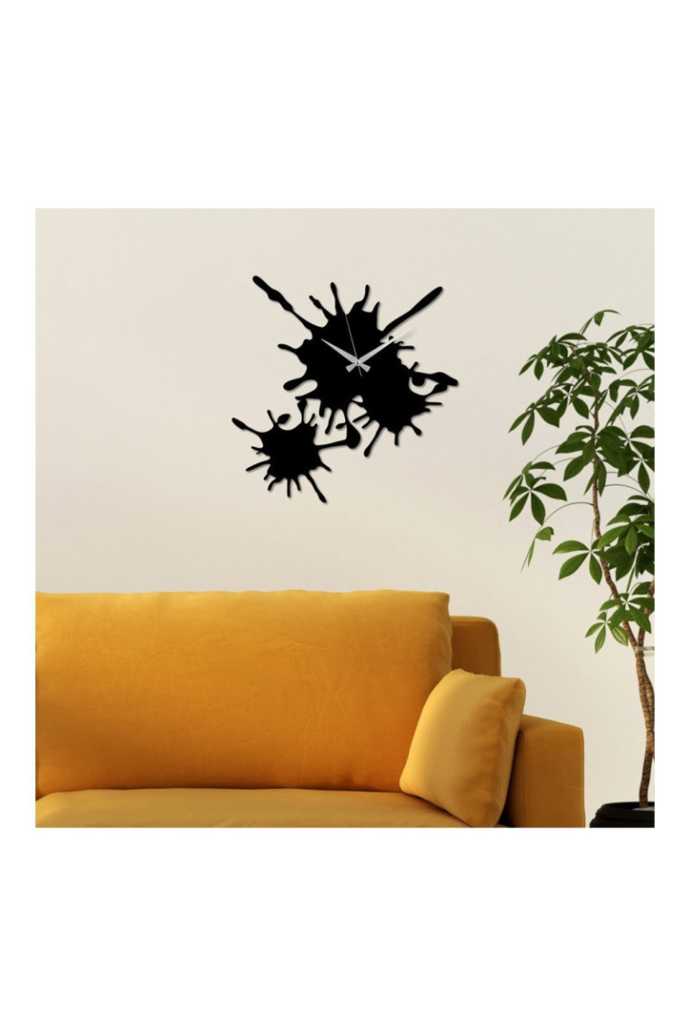 Horloge murale décorative en métal - Noir