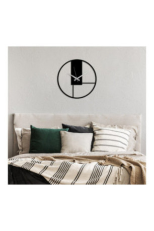 Horloge murale décorative en métal - Noir