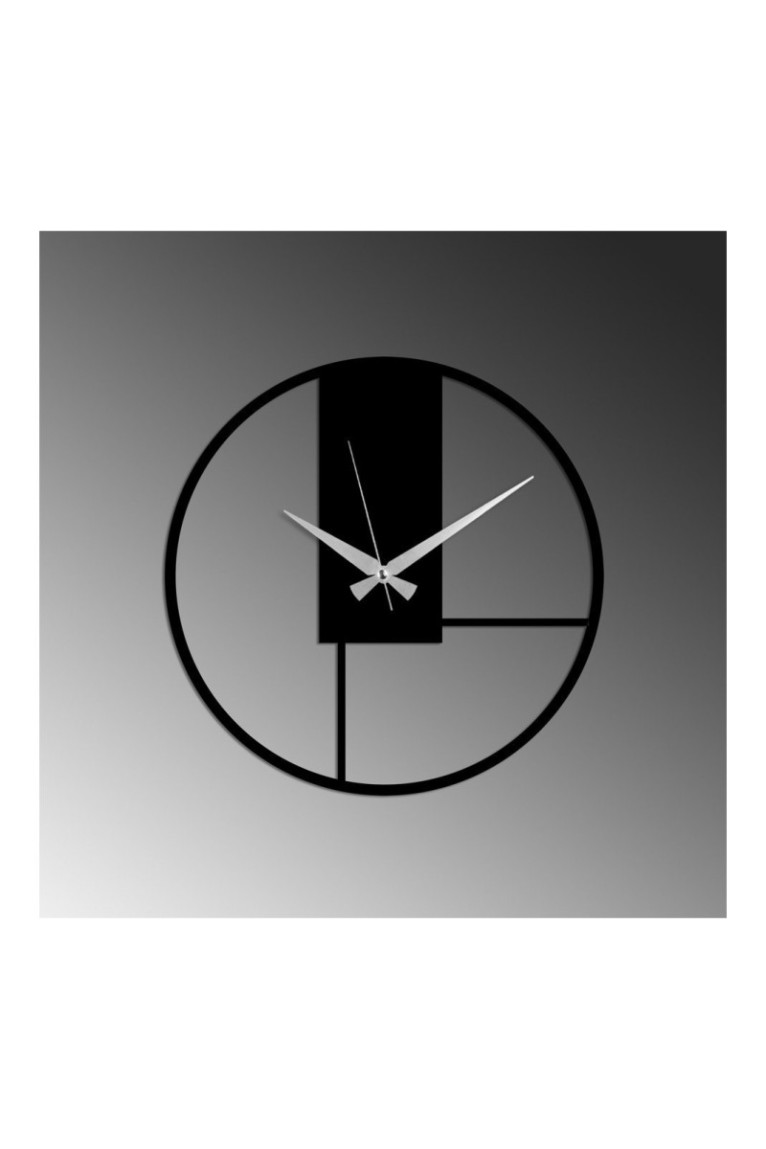 Horloge murale décorative en métal - Noir