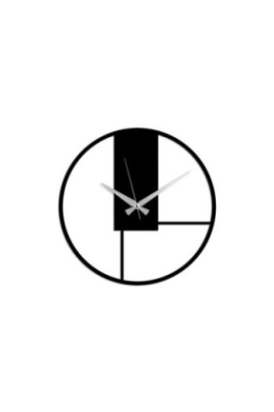 Horloge murale décorative en métal - Noir