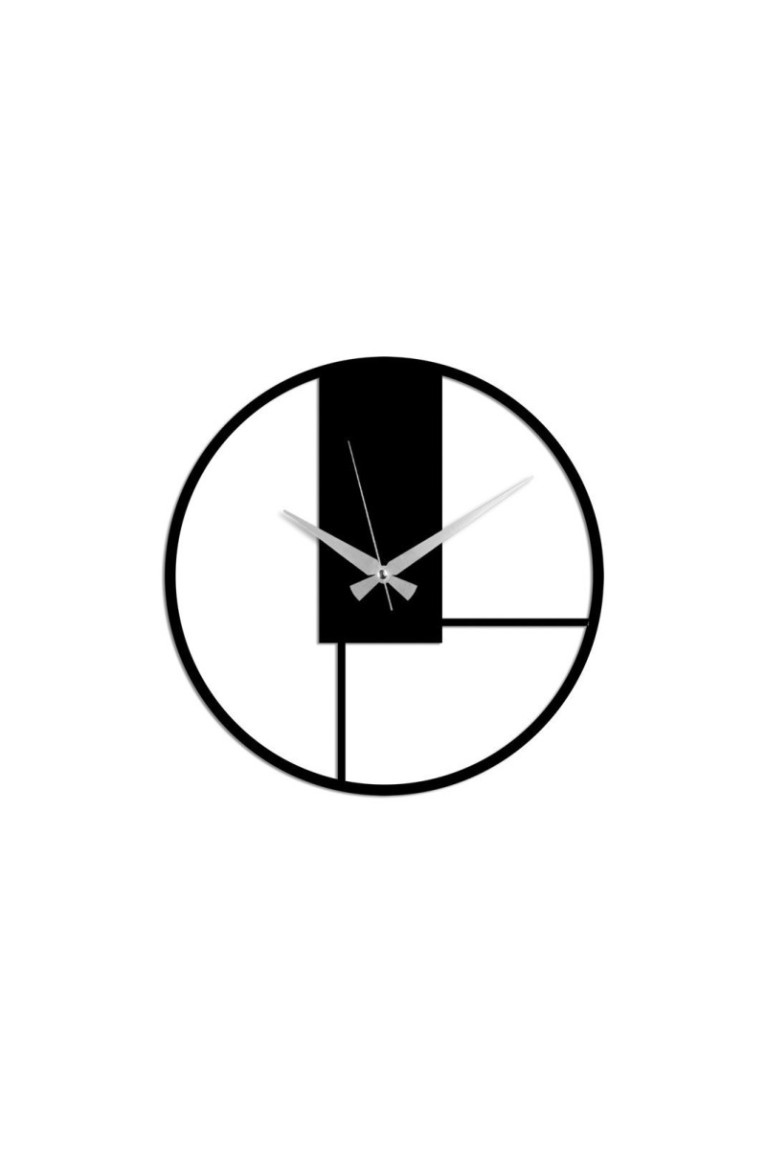Horloge murale décorative en métal - Noir