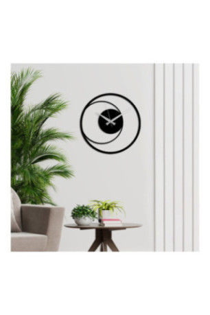 Horloge murale décorative en métal - Noir