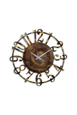 Horloge murale décorative en métal - Multicolore