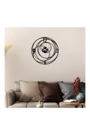 Horloge murale décorative en métal - Noir