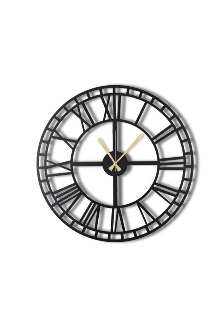 Horloge murale décorative en métal - Noir