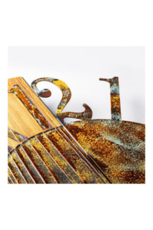 Horloge murale décorative en bois - Multicolore