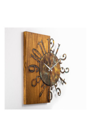 Horloge murale décorative en bois - Multicolore