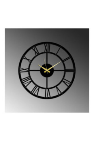 Horloge murale décorative en métal - Noir