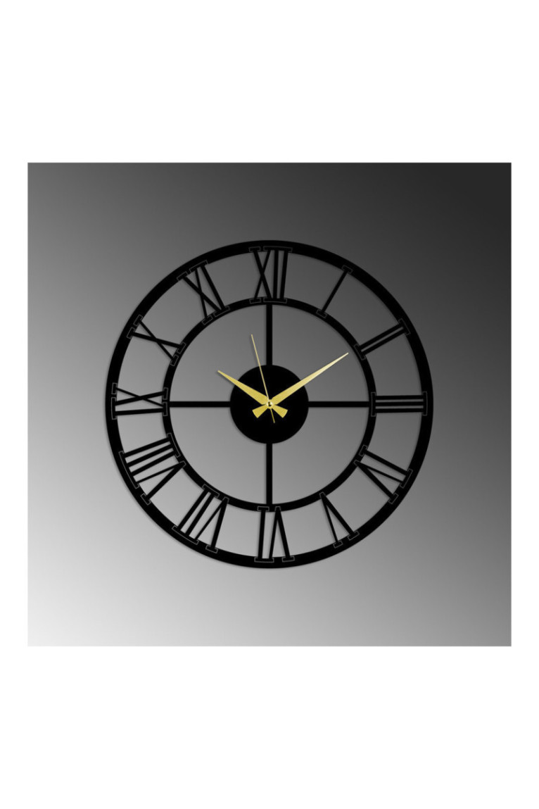 Horloge murale décorative en métal - Noir