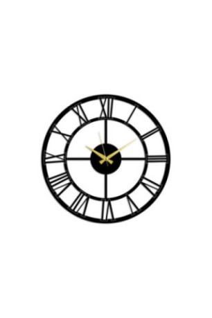 Horloge murale décorative en métal - Noir