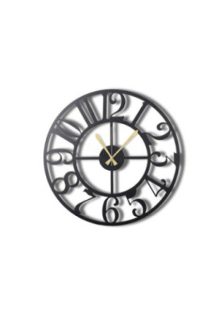 Horloge murale décorative en métal - Noir