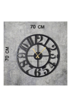 Horloge murale décorative en métal - Noir