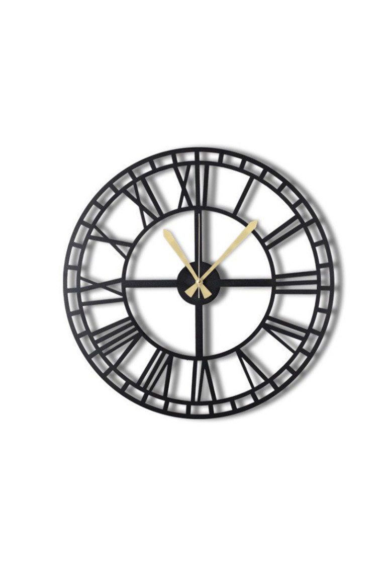 Horloge murale décorative en métal - Noir