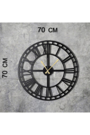Horloge murale décorative en métal - Noir