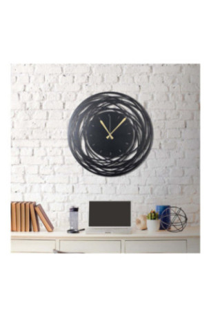 Horloge murale décorative en métal - Noir
