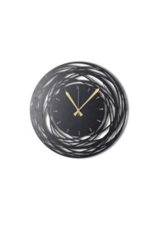 Horloge murale décorative en métal - Noir