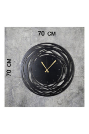 Horloge murale décorative en métal - Noir