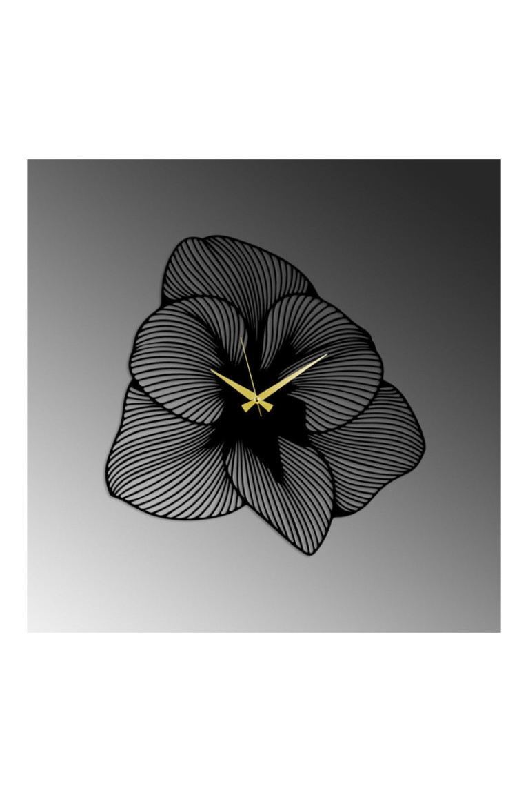 Horloge murale décorative en métal - Noir