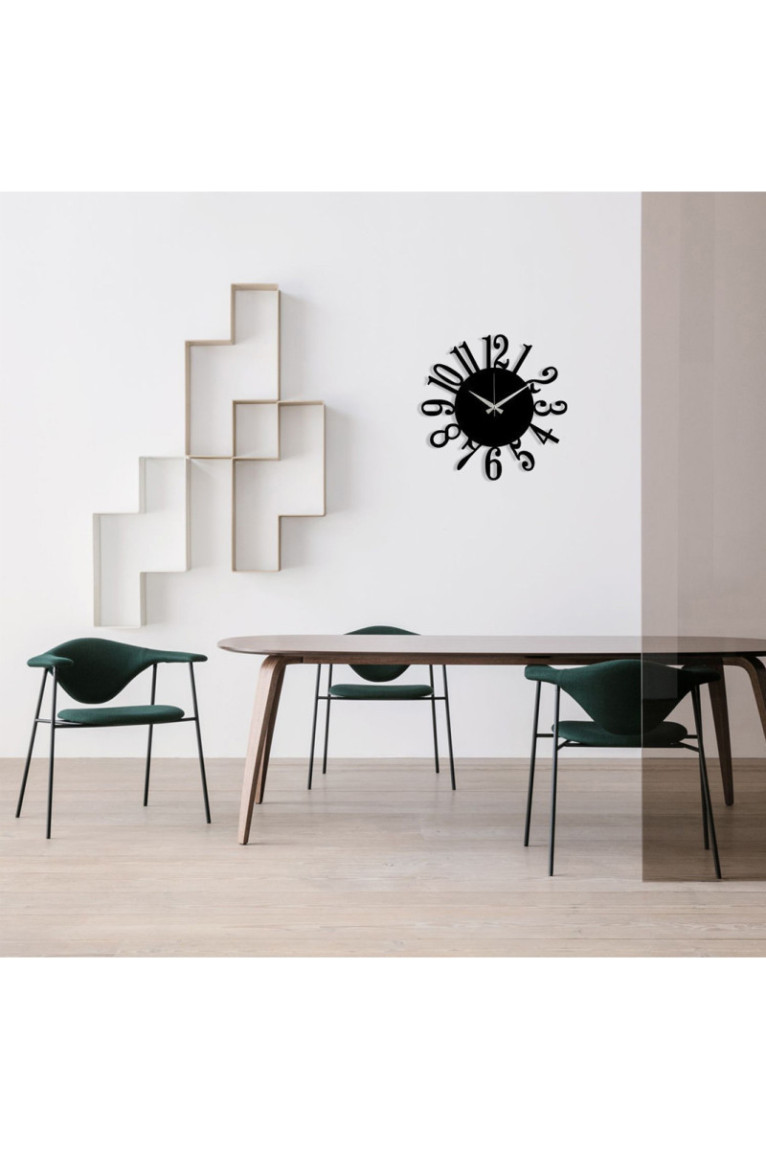 Horloge murale décorative en métal - Noir