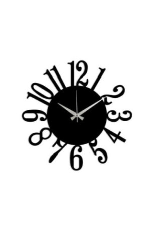 Horloge murale décorative en métal - Noir