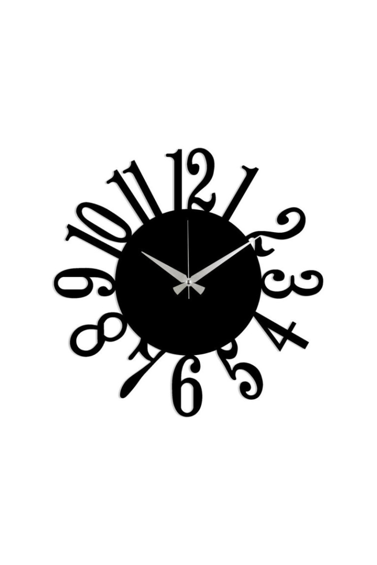 Horloge murale décorative en métal - Noir