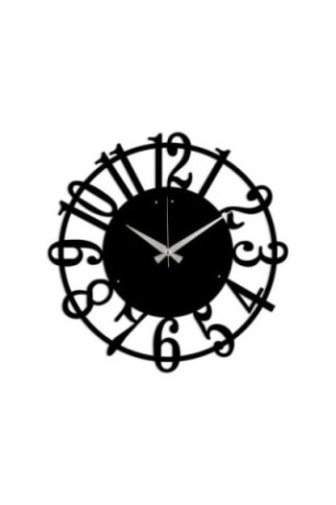 Horloge murale décorative en métal - Noir