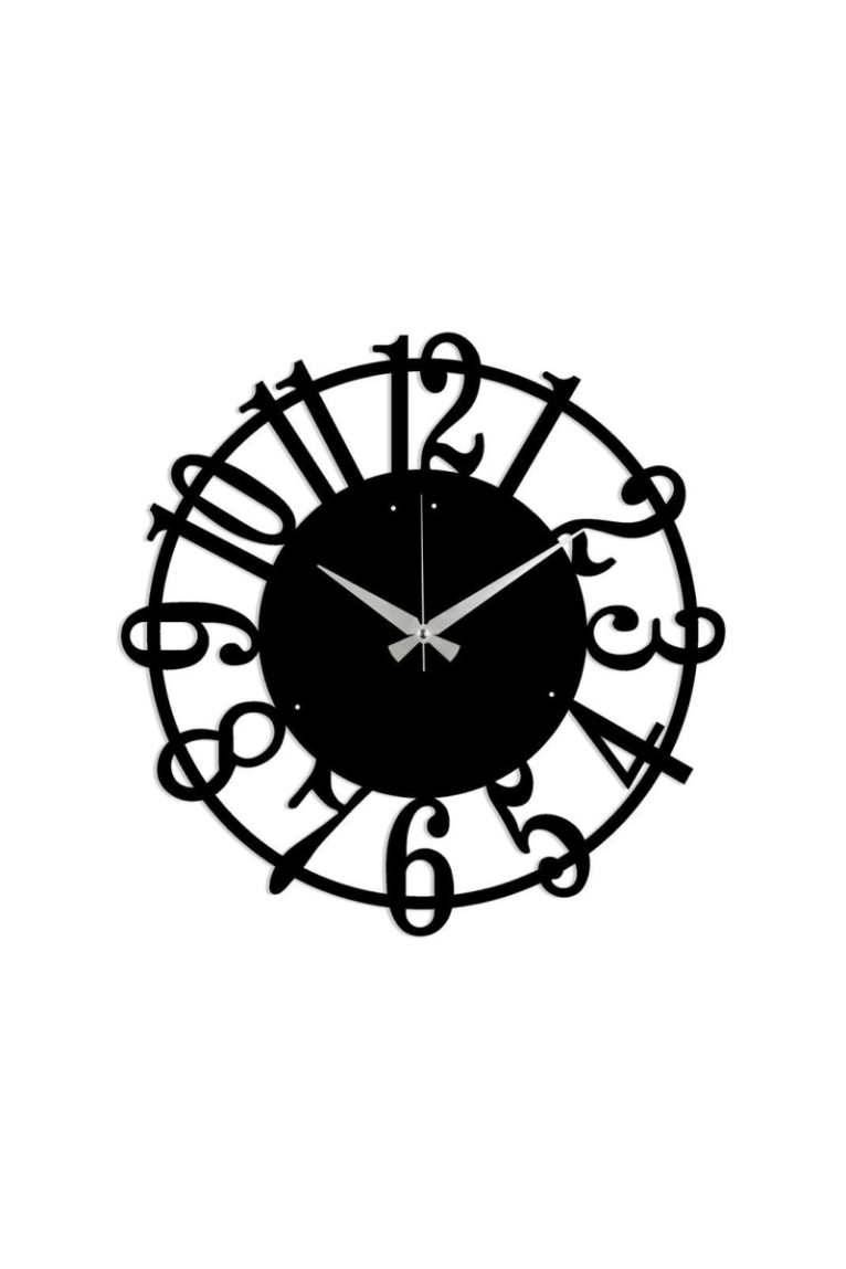 Horloge murale décorative en métal - Noir
