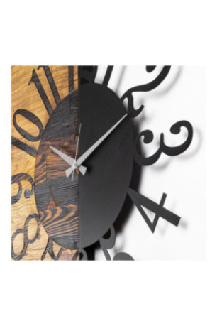 Horloge murale décorative en bois - Noyer Noir