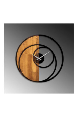 Horloge murale décorative en bois - Noyer Noir