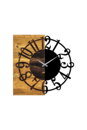 Horloge murale décorative en bois - Noyer Noir