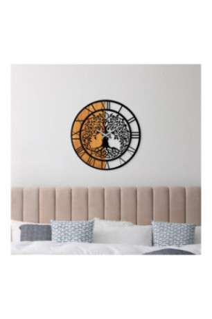 Horloge murale décorative en bois - Noyer Noir