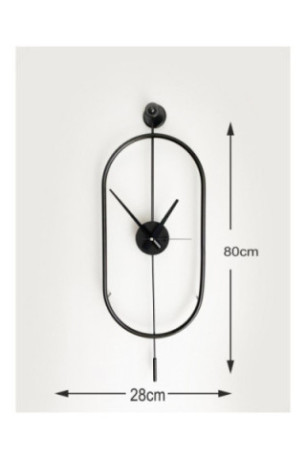 Horloge murale décorative en métal - Noir