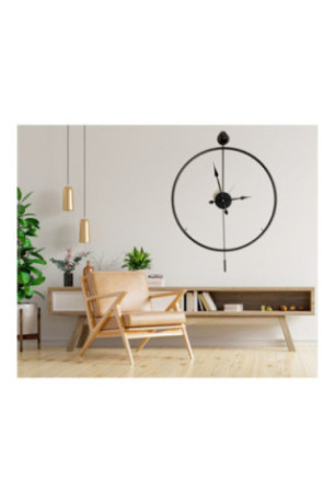 Horloge murale décorative en métal - Noir