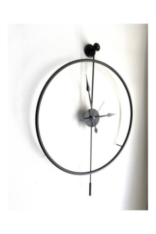 Horloge murale décorative en métal - Noir