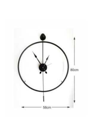 Horloge murale décorative en métal - Noir