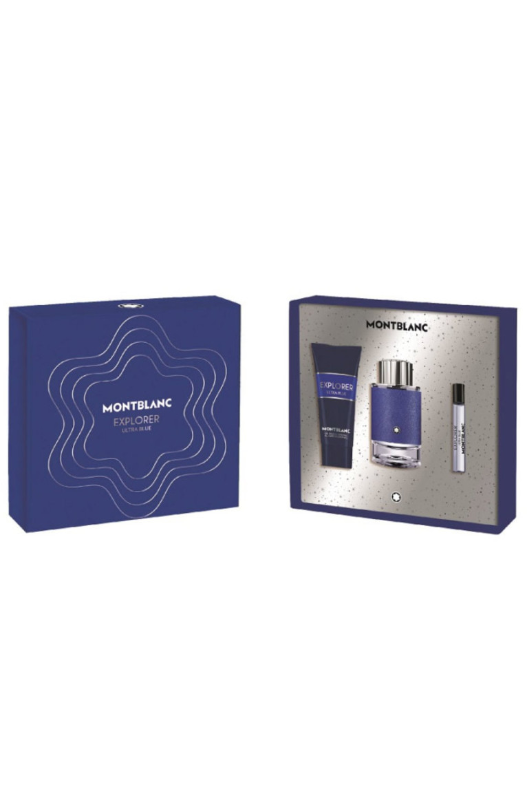 Montblanc Explorer Ultra Blue EDP 100 ml + EDP MINI 7.5 ml + SG for Body & Hair 100 ml (man) Montblanc