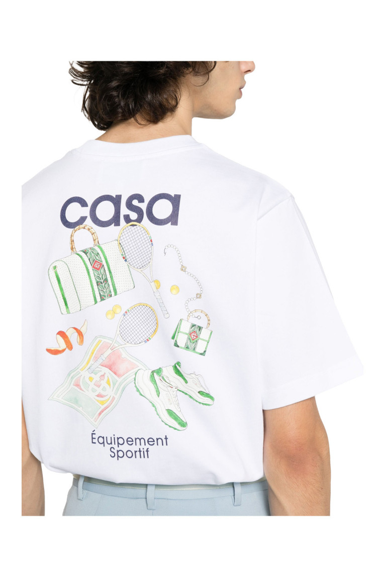 TShirt MC coton logo impression Casa blanca