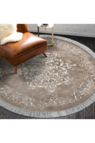 Tapis de couloir - 100x100cm -  Beige Blanc