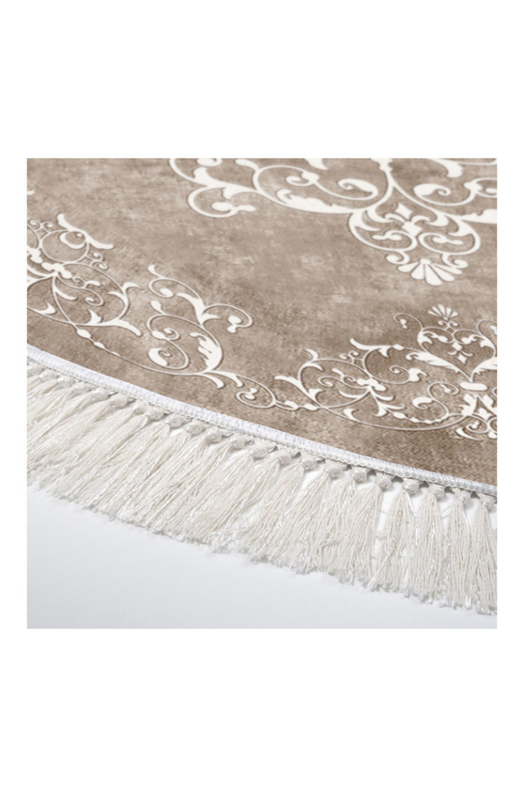 Tapis de couloir - 100x100cm -  Beige Blanc