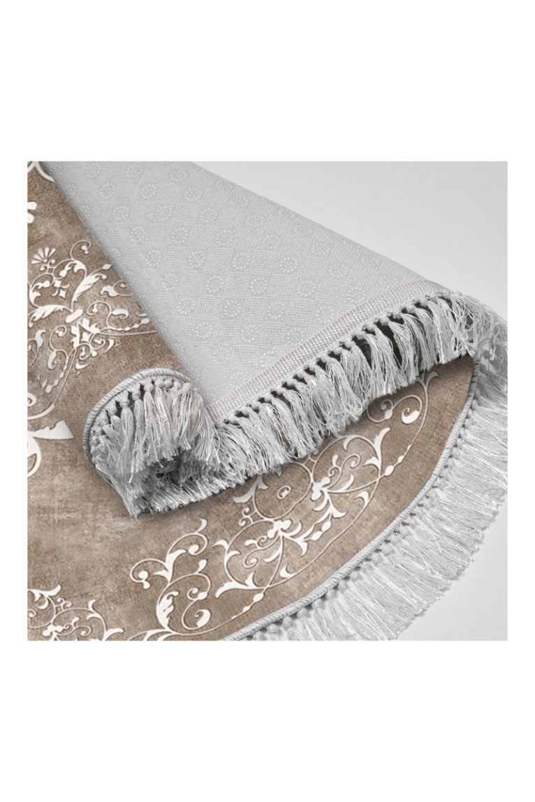 Tapis de couloir - 100x100cm -  Beige Blanc