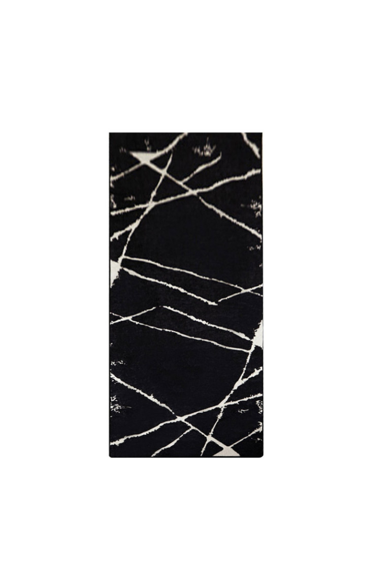 Tapis de couloir 80x200cm - Noir et blanc