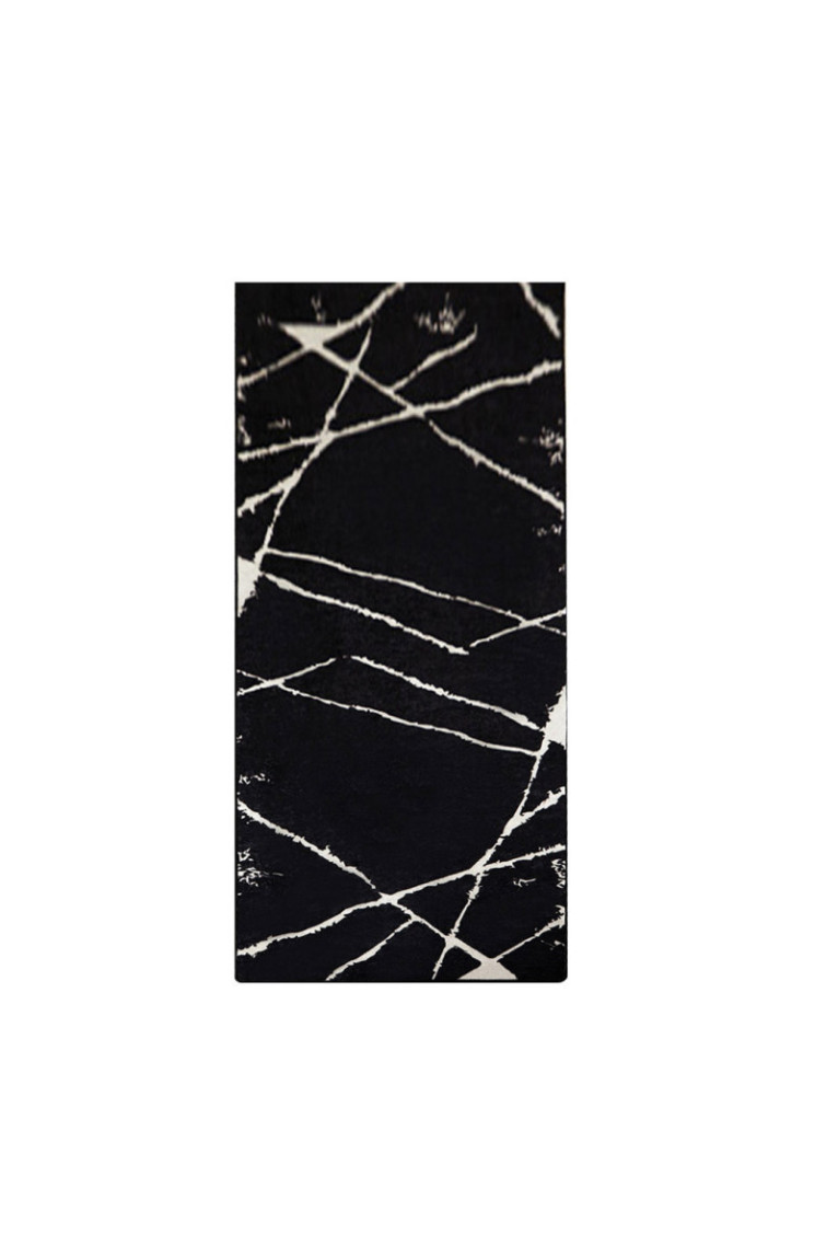 Tapis de couloir 80x300cm - Noir et blanc