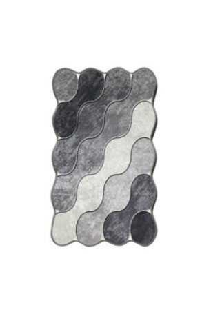 Tapis 100x160cm - Gris foncé. gris. blanc