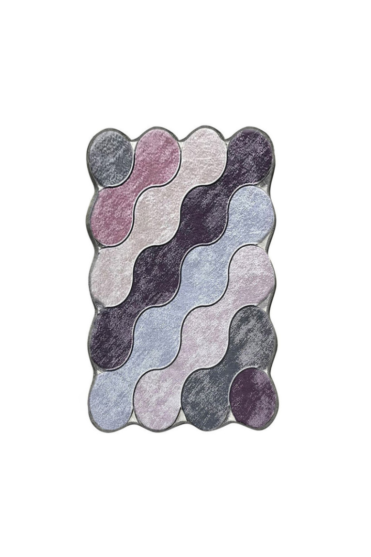 Tapis - 80x120cm -  Lilas violet anthracite