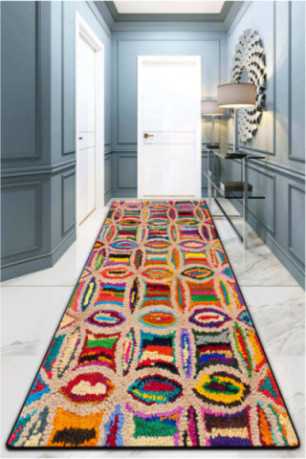 Tapis de couloir - 80x200cm -  Multicolore