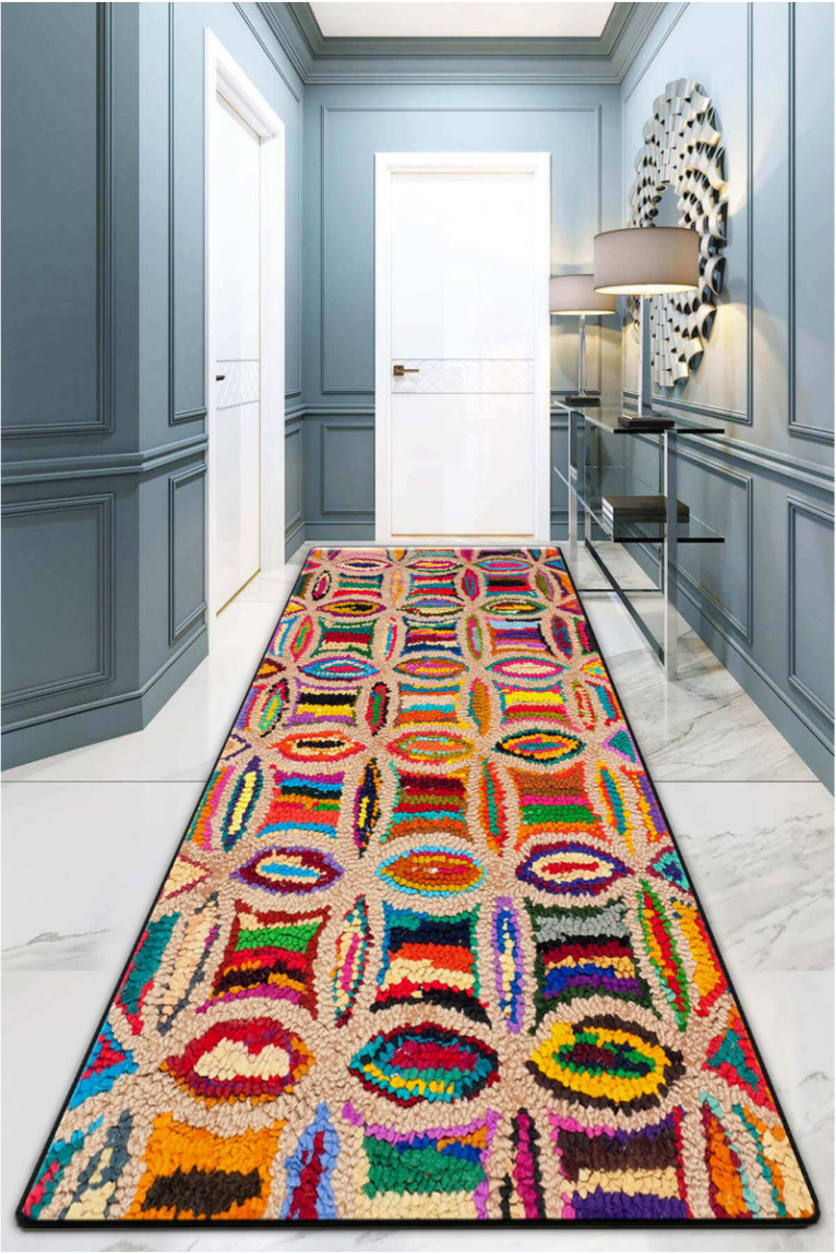Tapis de couloir - 80x200cm -  Multicolore