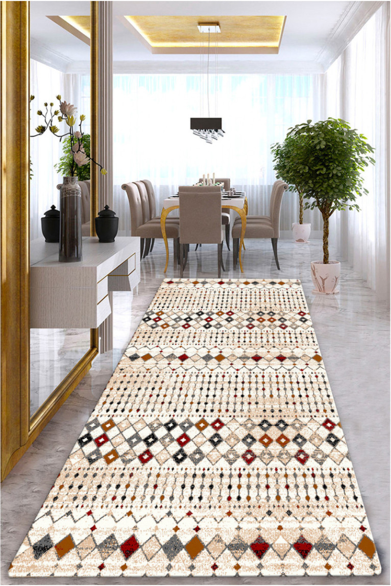 Tapis de couloir - 80x200cm -  Multicolore