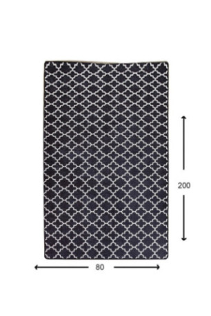 Tapis de couloir - 80x200cm -  Noir et blanc