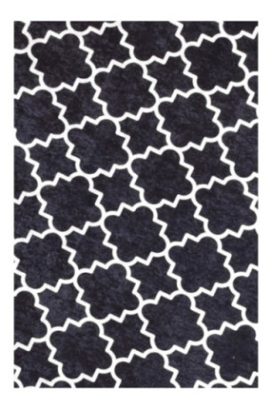 Tapis de couloir - 80x300cm -  Noir et blanc