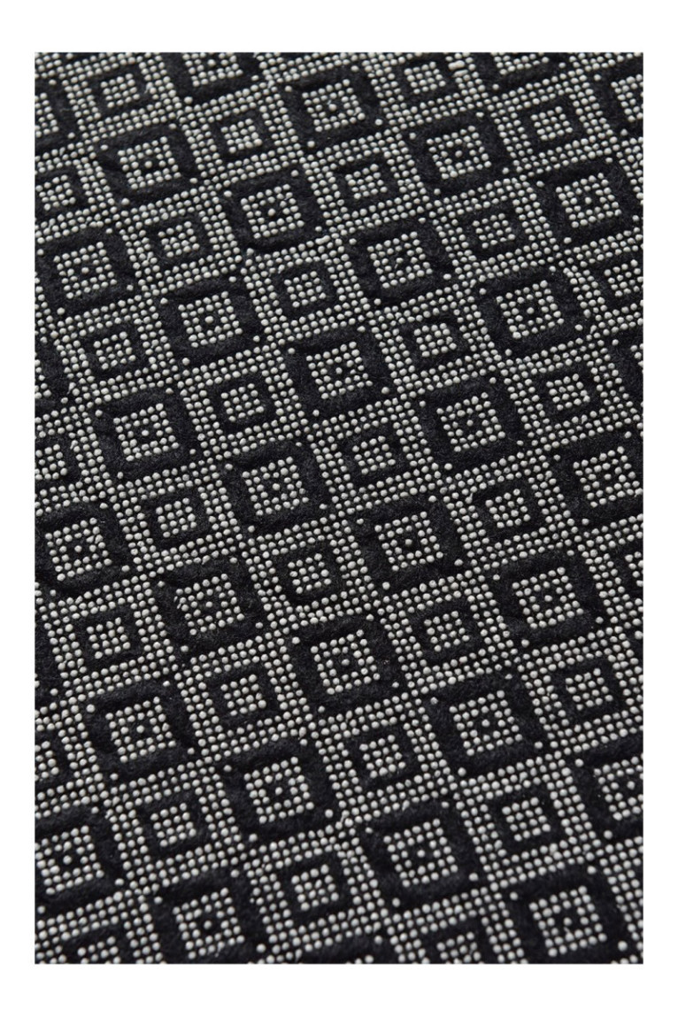 Tapis de couloir - 80x300cm -  Noir et blanc